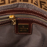 Fendi Coated Monogram FF Zucca Canvas Mamma Baguette Shoulder Bag
