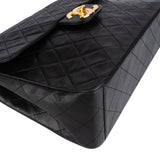 Chanel Quilted Lambskin 24K Gold Jumbo Single Flap Crossbody Bag