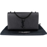 Saint Laurent Grain De Poudre Embossed Leather Kate Chain Crossbody Bag