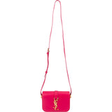 Yves Saint Laurent Pink Calfskin Box Leather Small Solferino Crossbody Bag