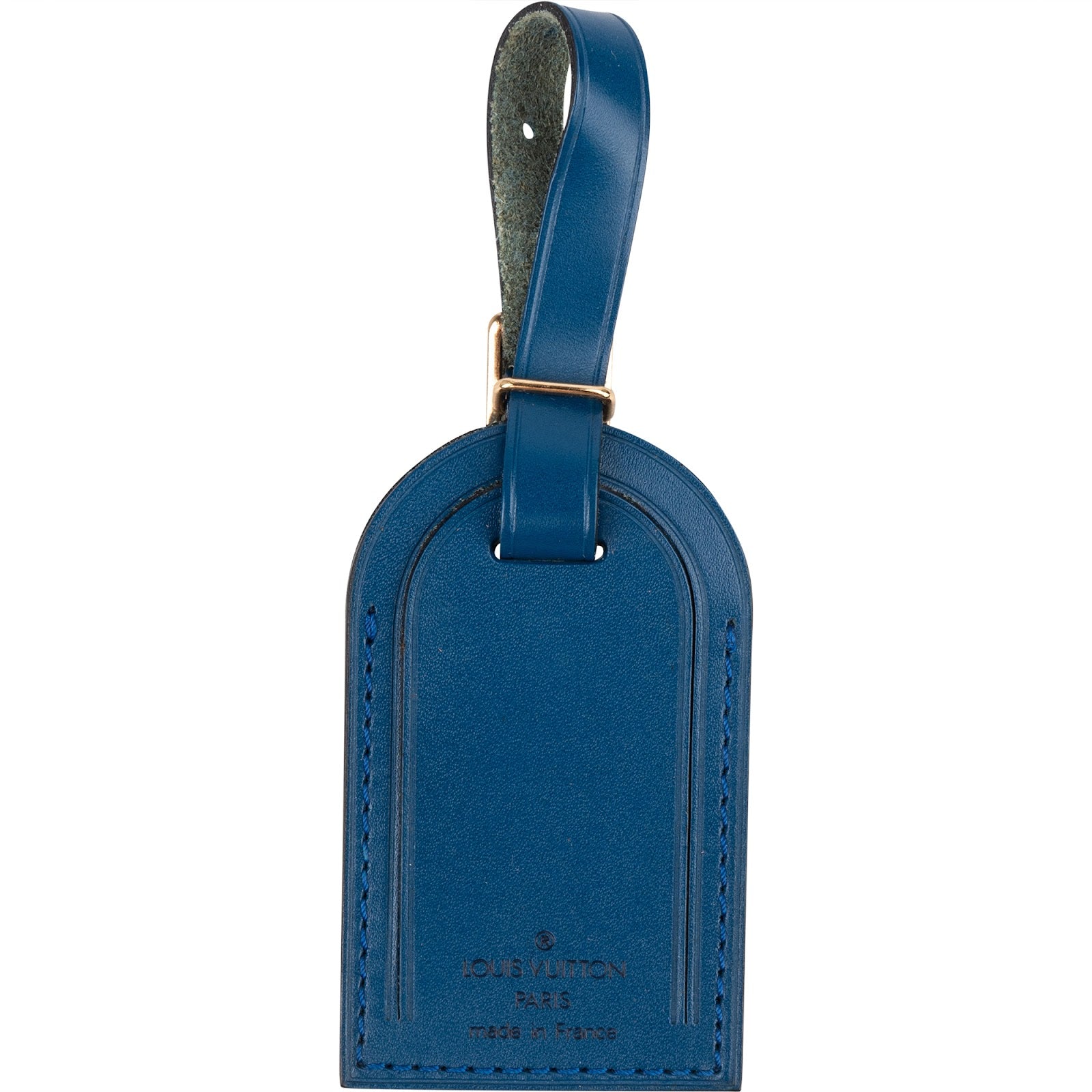 [🔄️B10 / F38] Louis Vuitton Blue Epi Leather Luggage Tag - vintageandkickz