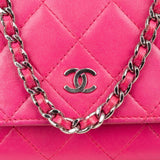 [🔄️B20 / F18] Chanel Quilted Lambskin Wallet on Chain Crossbody Bag - vintageandkickz