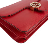 Gucci Pebbled Calfskin Interlocking GG Shoulder Crossbody Bag