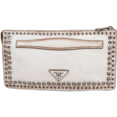 Prada Crystal Leather Clutch Bag BP788H