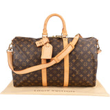 Louis Vuitton Monogram Canvas Keepall 45 Bandoulière Travel Bag