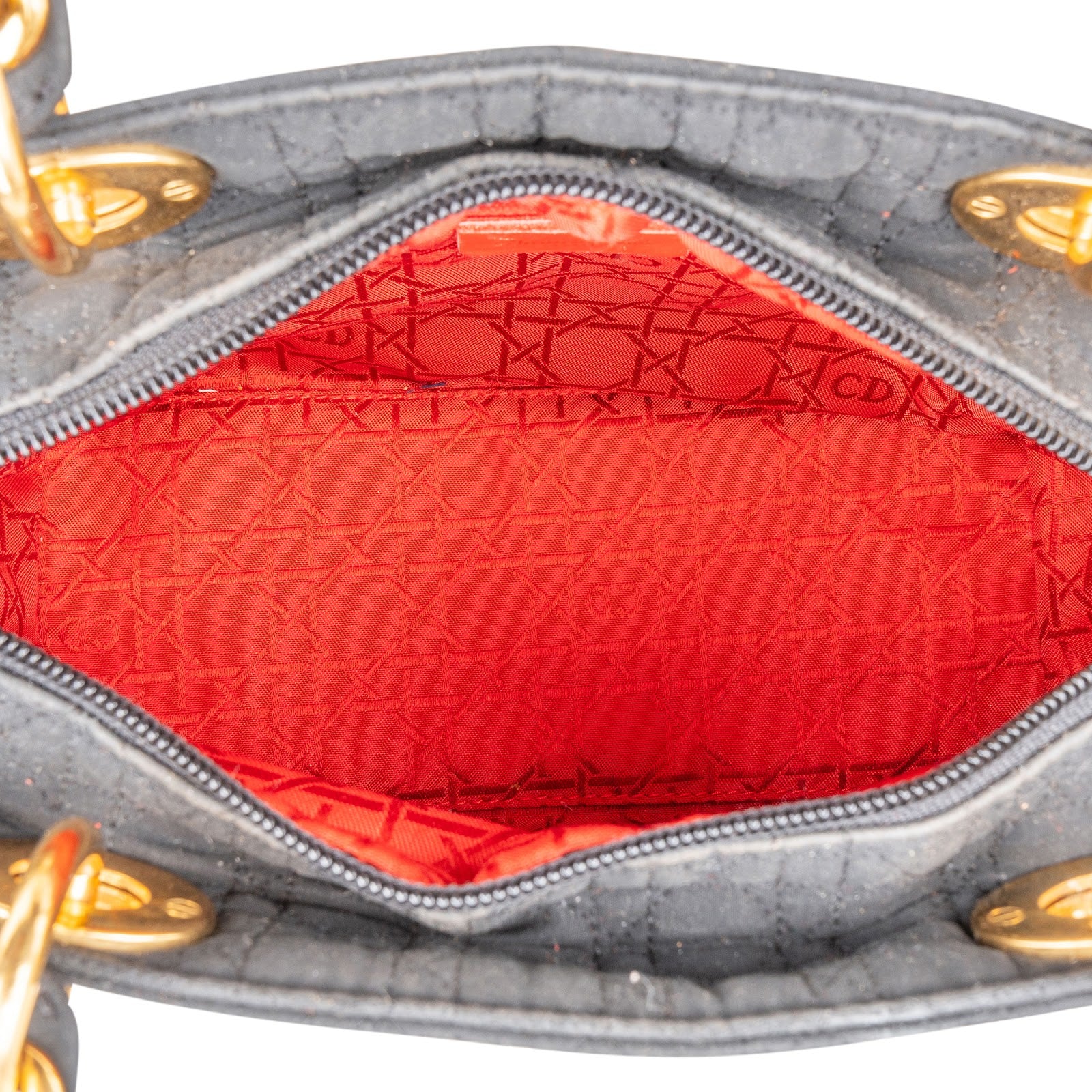 [🔄️B07 / F29] Christian Dior Cannage Satin Lady Dior Medium Handbag - vintageandkickz
