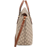 Gucci Monogram GG Supreme Canvas Linea A Foldover Tote Handbag