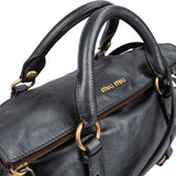 Miu Miu Vitello Lux Leather Bow Handbag