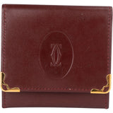 Cartier Bordeaux Leather Mini Wallet