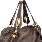 Chloé Brown Leather Paraty Shoulder Handbag