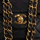 Chanel Quilted Lambskin 24K Gold Medium Double Flap Shoulder Bag
