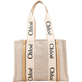 Chloé Canvas Medium Woody Tote Shoulder Bag