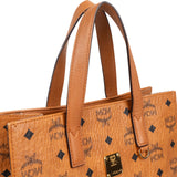 MCM Monogram Visetos Aren Paperbag Tote Handbag