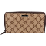 Gucci Monogram GG Canvas Zip Around Wallet