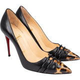 Christian Louboutin Multicolor Leather Leopard Patent Strap Pumps (36,5)