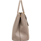 Prada Grey Saffiano Leather Galleria Handbag