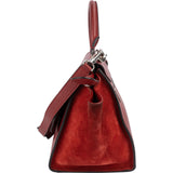 Celine Grained Leather and Suede Trapeze Handbag