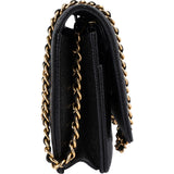 Chanel Quilted Caviar Leather Wallet On Chain Crossbody Bag
