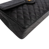 Chanel Quilted Lambskin 24K Gold Single Flap Shoulder Bag