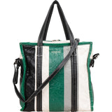 Balenciaga Tricolor Calfskin Leather Bazar Small Tote Crossbody Handbag