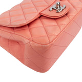 Chanel Quilted Lambskin Palladium Mini Rectangular Single Flap Crossbody Bag
