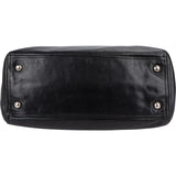 Prada Black Vitello Leather Top Handle Handbag