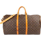 Louis Vuitton Monogram Canvas Keepall 55 Bandoulière Travel Bag