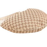 Gucci Monogram GG Canvas Perforated Leather Large Crescent Shoulder Bag