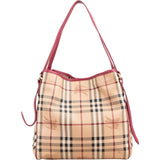 Burberry Haymarket Check Hobo Shoulder Bag