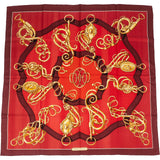 Hermès Mors et Gourmettes Silk Carre 90 Scarf Tuch