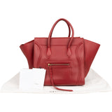 Celine Drummed Calfskin Phantom Handbag