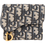 Christian Dior Oblique Trotter Monogram Jacquard Saddle Wallet