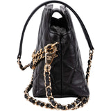 Chanel Quilted Lambskin Camera Pouch Heart Chain Crossbody Bag