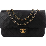 Chanel Quilted Lambskin 24K Gold Medium Double Flap Shoulder Bag
