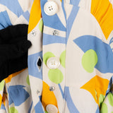 Miu Miu Multicolor Printed Shirt Button Knot Maxi Dress (40)