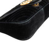 Gucci Matelassé Velvet GG Marmont Crossbody Bag