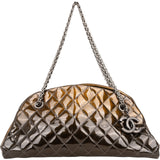 Chanel Quilted Patent Leather Ombre Mademoiselle Bowling Shoulder Bag