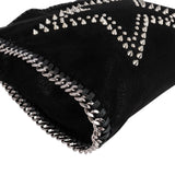 Stella McCartney Studded Star Shaggy Falabella Fold Over Tote Crossbody Bag