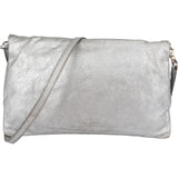 Balenciaga Metallic Leather Envelope City Clutch Crossbody Bag