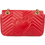 Gucci Chevron Matelassé Leather GG Marmont Medium Shoulder Crossbody Bag