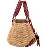 Balenciaga Raffia Panier Basket City Handbag