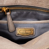Miu Miu Vitello Lux Leather Bow Satchel Handbag