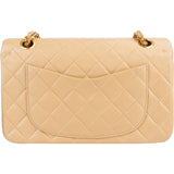 Chanel Quilted Lambskin 24K Gold Small Double Flap Shoulder Bag