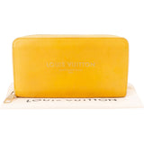 Louis Vuitton Yellow Calfskin Emblem Zippy Wallet