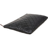 Chanel Black Quilted Lambskin CC Clutch