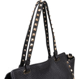 Valentino Garavani Grained Calfskin Rockstud Tote Handbag