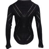 Chanel Seamless Body Suit One Piece Black Knit Cocomark (FR42 / DE40)