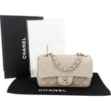 Chanel Quilted Lambskin Rectangular Mini Single Flap Crossbody Bag