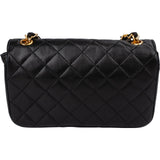 Chanel Quilted Lambskin Small 24K Gold Single Flap Crossbody Bag