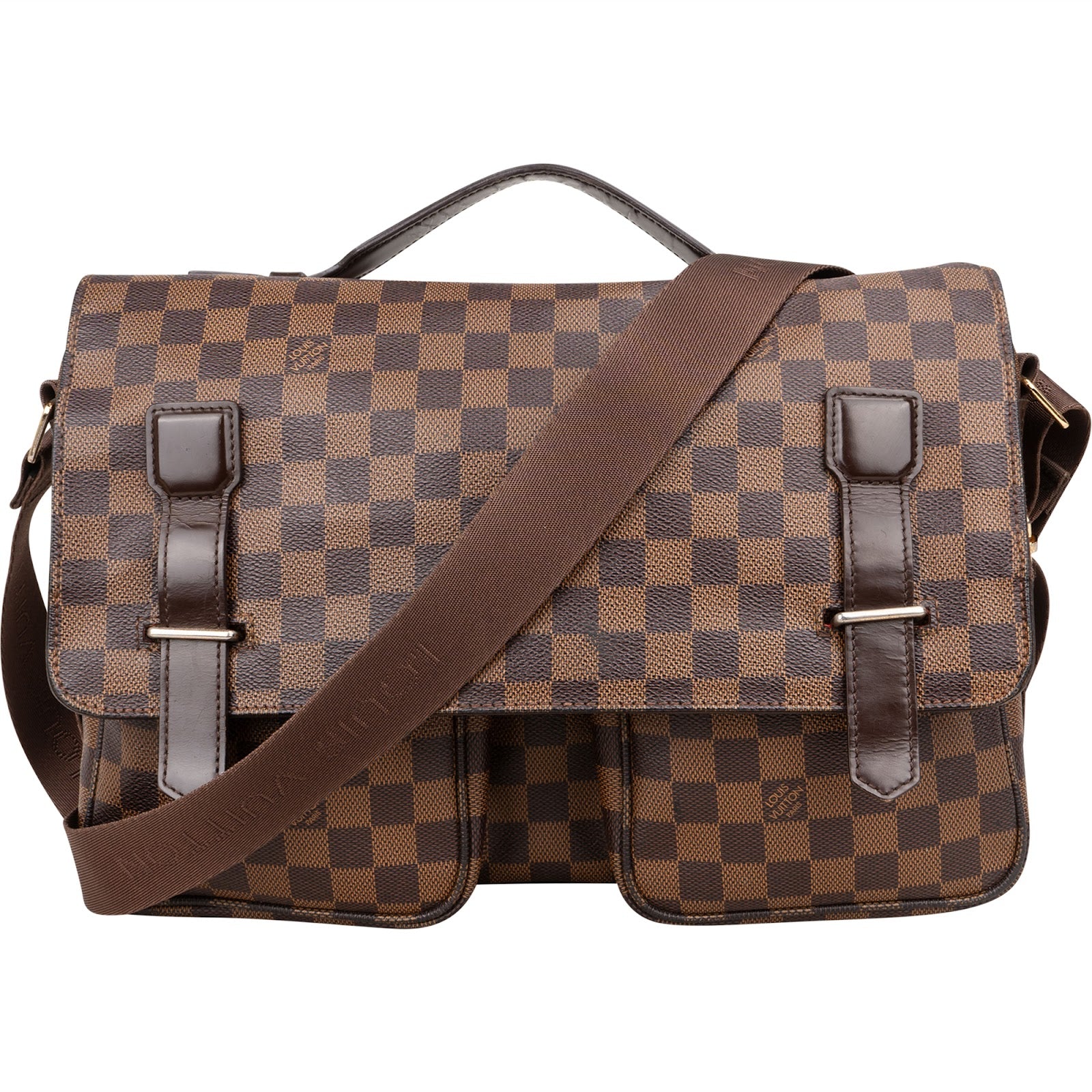 [🔄️B07 / F12] Louis Vuitton Monogram Damier Ebene Canvas Broadway Crossbody Bag - vintageandkickz